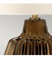 Lampe de table Newham Bronze céramique / ombre de perles 55 Cm