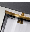 Lampe de table Reno Laiton de métaux de métaux - Verrerie Fumée 35,5 Cm