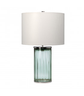 Lampe de table Reno Nickel poli de métaux - verrerie verte 35