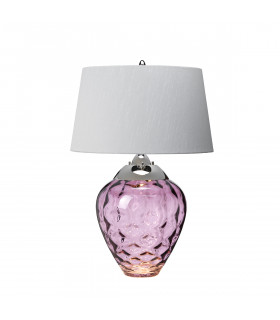 Lampe de table Samara Nickel poli en métal - Plaque de verrerie 45