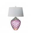 Lampe de table Samara Nickel poli en métal - Plaque de verrerie 45