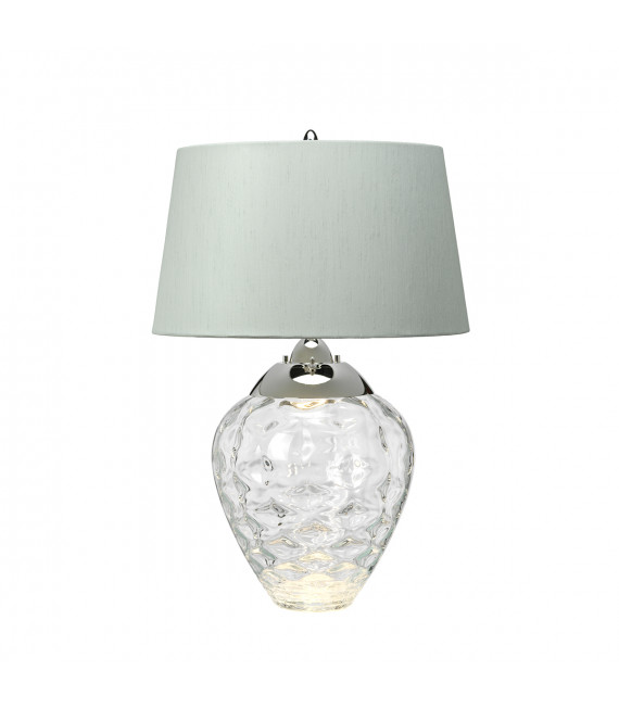 Lampe de table Samara Nickel poli en métal - Verrerie Clear 45
