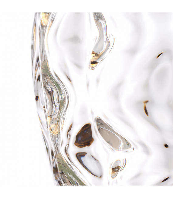 Lampe de table Samara Nickel poli en métal - Verrerie Clear 45,7 Cm