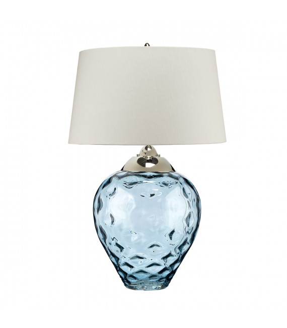 Lampe de table Samara Verre teinté bleu 51 Cm