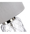 Lampe de table Sola Nickel poli en métal - Verrerie Clear 30 Cm