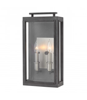 Lanterne murale Sutcliffe Nickel zinc / antique vieilli