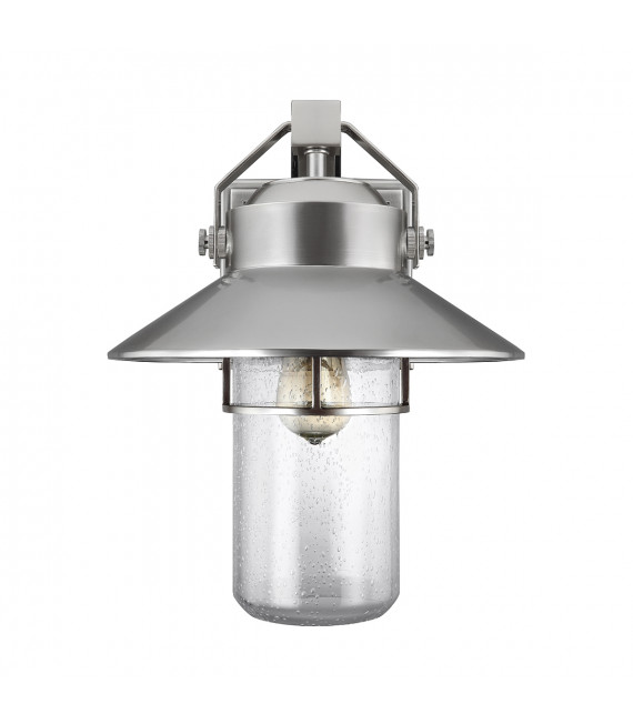 Lanterne murale de jardin Boynton Acier brossé peint 39 Cm