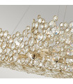 Chandelier Linear  Anya Feuille d'argent 33,8 Cm