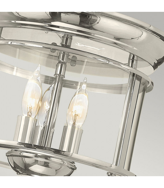 Plafonnier Gentry Nickel poli 24,4 Cm
