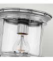 Plafonnier Hadrian Chrome avec verre clair 19,6 Cm