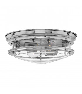 Plafonnier Hadrian Chrome avec verre clair 30