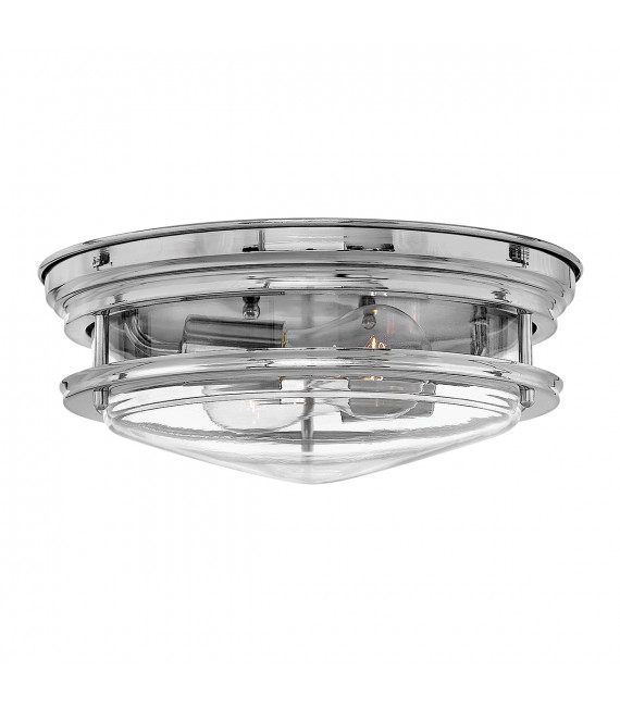 Plafonnier Hadrian Chrome avec verre clair 30
