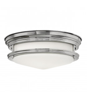 Plafonnier Hadrian Chrome avec verre opale 30