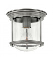 Plafonnier Hadrian Nickel antique avec verre clair 19