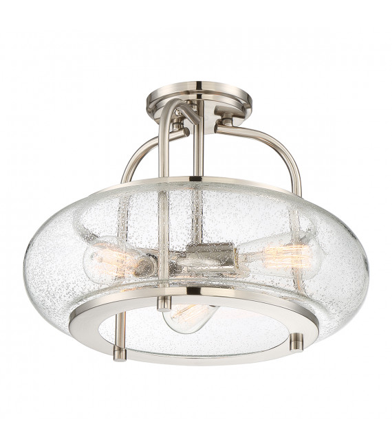 Plafonnier Trilogy Nickel brossé 30,2 Cm