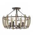 Plafonnier Wood Hollow Noire rustique 30