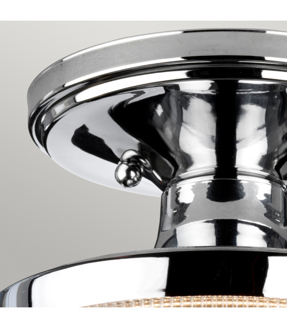 Plafonnier salle de bains Dublin Chrome poli 20,5 Cm