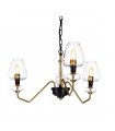 Suspension Armand Peinture noire plaquée en laiton et charbon de bois 33