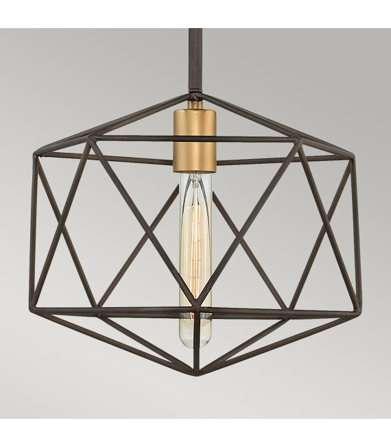 Suspension Astrid Bronze mat métallique 25,4 Cm