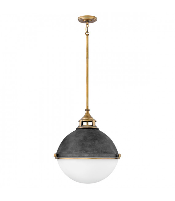 Suspension Fletcher Zinc vieilli avec laiton héritage 45