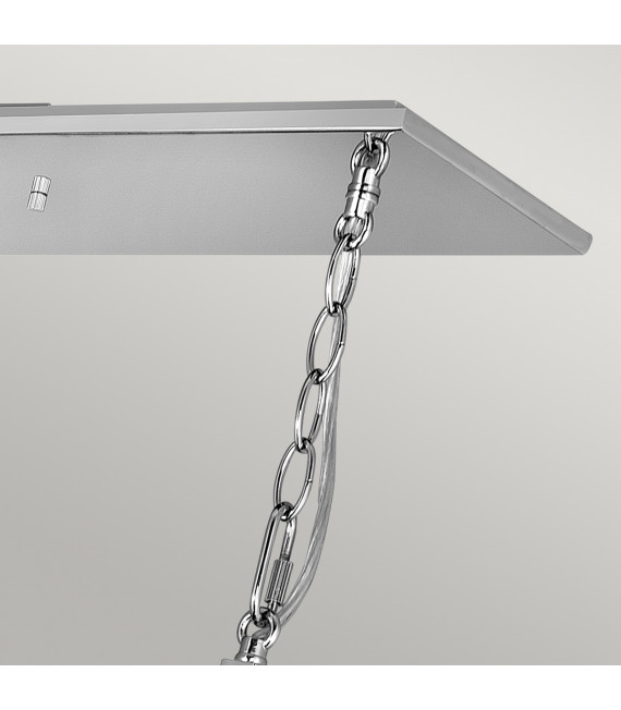 Suspension Ludlow Nickel poli / acrylique clair