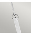 Suspension Ludlow Nickel poli / acrylique clair