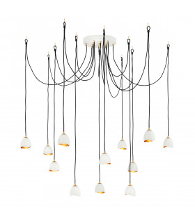 Suspension Nula Coquille blanc / luxe or