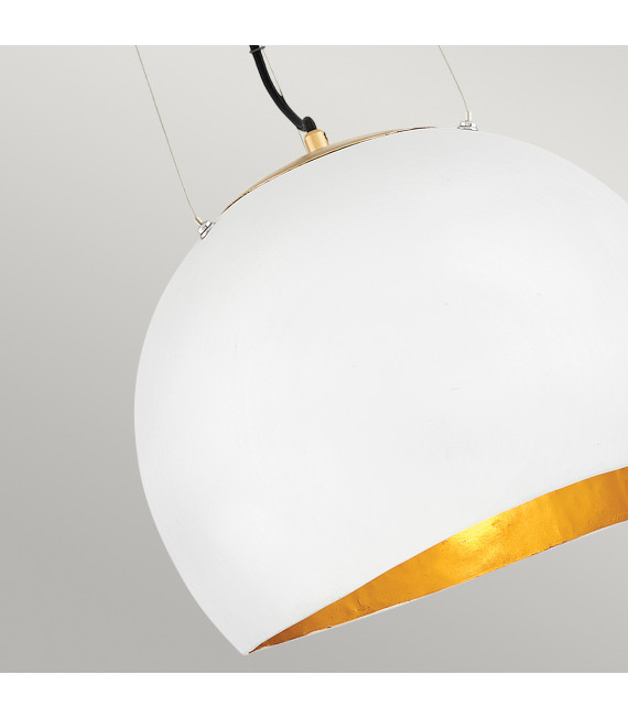Suspension Nula Coquille blanc / luxe or 35,6 Cm
