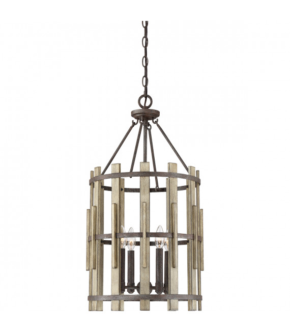 Suspension Wood Hollow Noire rustique 71 Cm