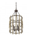 Suspension Wood Hollow Noire rustique 71 Cm
