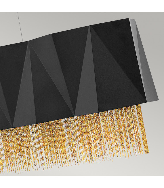 Suspension Zuma Satin noir / or 33,2 Cm