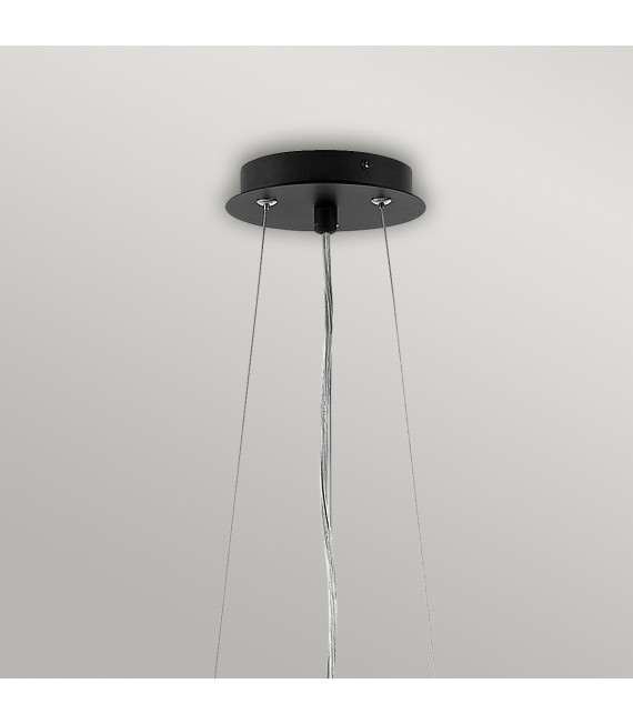 Suspension Zuma Satiné noir / argent 36 Cm