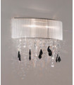 Applique design Paralume Chrome scintillant 2 ampoules 36cm