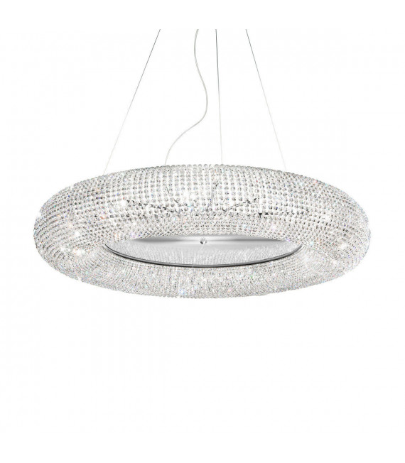 Carla Chrome pendant light 15 bulbs 32cm