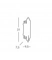 Applique design Ontario 2 ampoules Chrome