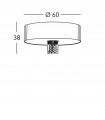 Ceiling light Emozione Chrome 6 bulbs 38cm