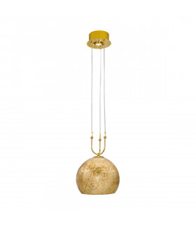 Luna pendant lamp 24 carats gold 2 bulbs 200cm