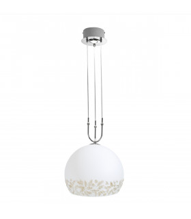Luna Chrom Pendelleuchte 2 Birnen 200cm