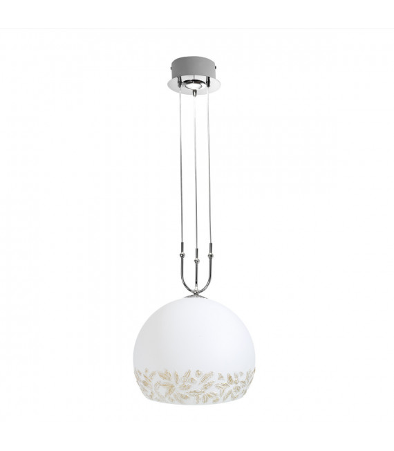 Luna Chrome pendant lamp 2 bulbs 200cm