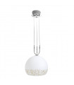 Luna Chrome pendant lamp 2 bulbs 200cm