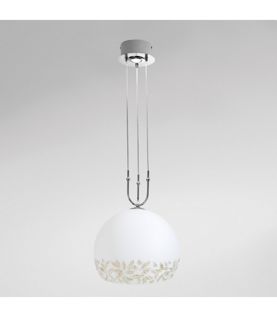 Luna Chrom Pendelleuchte 2 Birnen 200cm