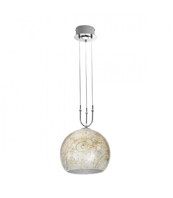 Luna Chrom Pendelleuchte 2 Birnen 200cm