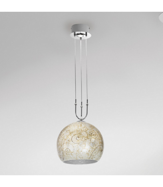 Suspension Luna Chrome 2 ampoules 200cm