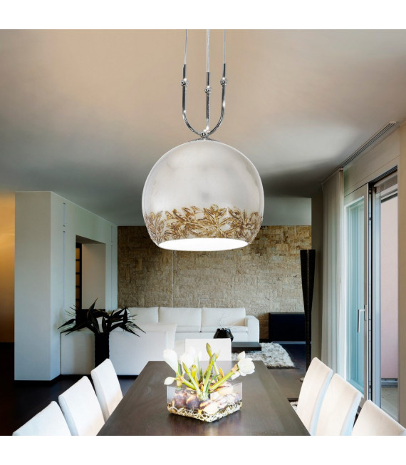 Suspension Luna Chrome 2 ampoules 200cm