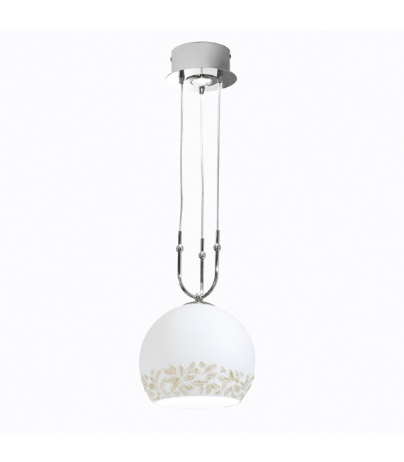 Luna Chrom Pendelleuchte 2 Birnen 200cm