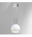 Suspension Luna Chrome 2 ampoules 200cm