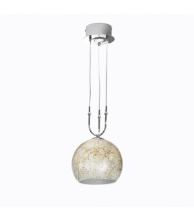 Suspension Luna Chrome 2 ampoules 200cm