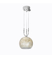Luna Chrome pendant lamp 2 bulbs 200cm