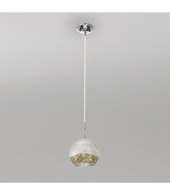 Luna Chrome pendant light 1 bulb 200cm