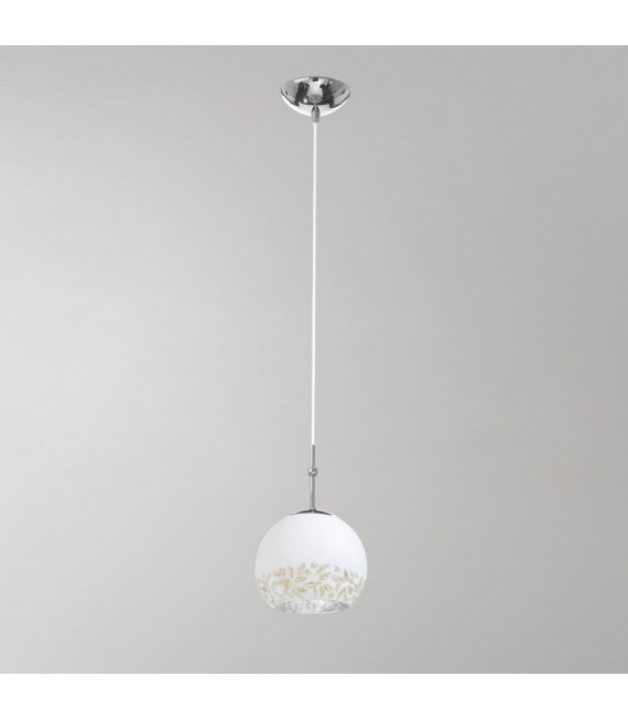 Luna Chrome lámpara colgante 1 bombilla 200cm